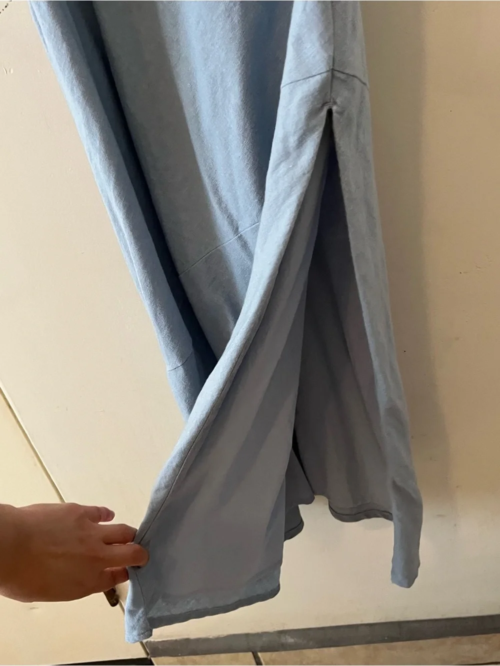 Abercrombie & Fitch | light blue linen blend maxi dress